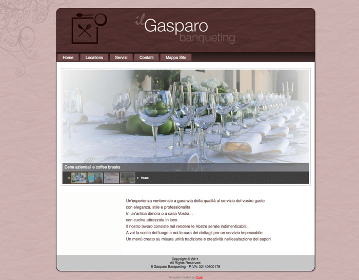 Cliente: Il Gasparo Banqueting <br />Design: A.Gottardi <br /> <a href='http://www.ilgasparo.it'>www.ilgasparo.it</a>